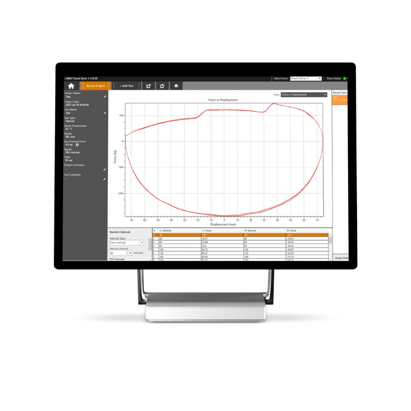graph - bypass shock absorber