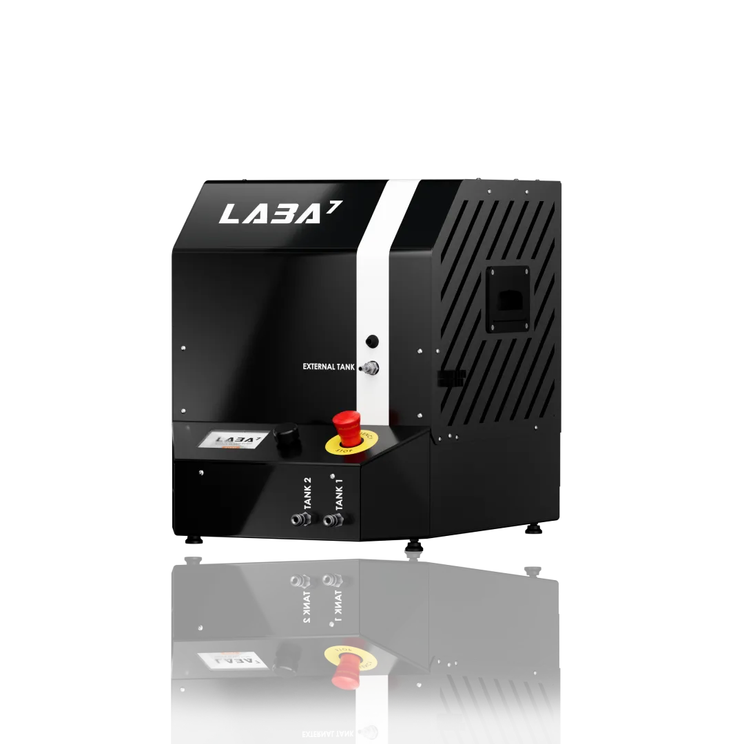 LABA7 vacuum bleed pump facing left with reflection