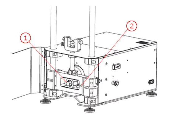 Changing LABA7 stroke on a damper test bench