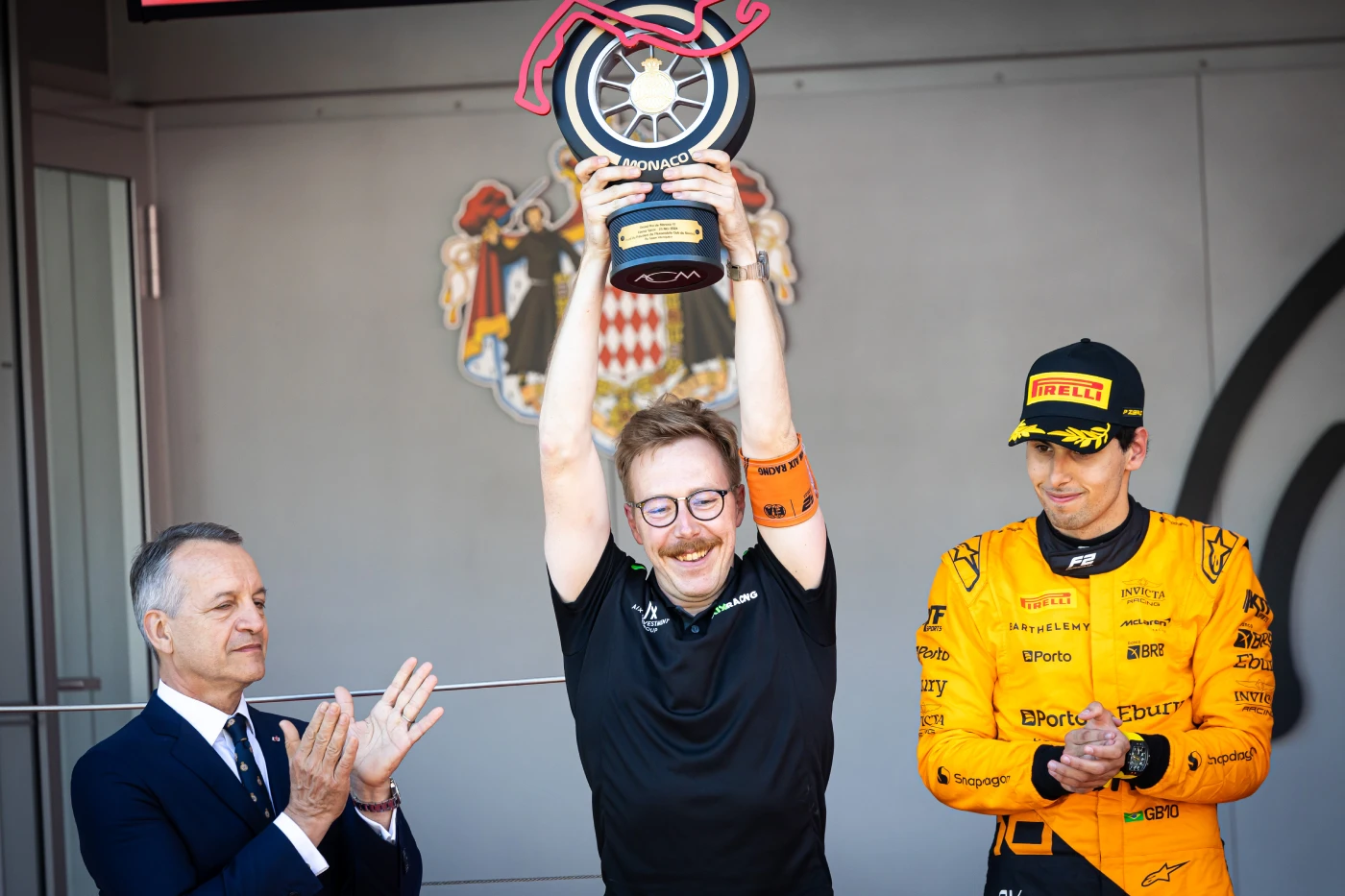 Arthur Rencker, CTO AIX racing holding prize in Monaco Arthur Rencker, CTO AIX racing holding prize in Monaco