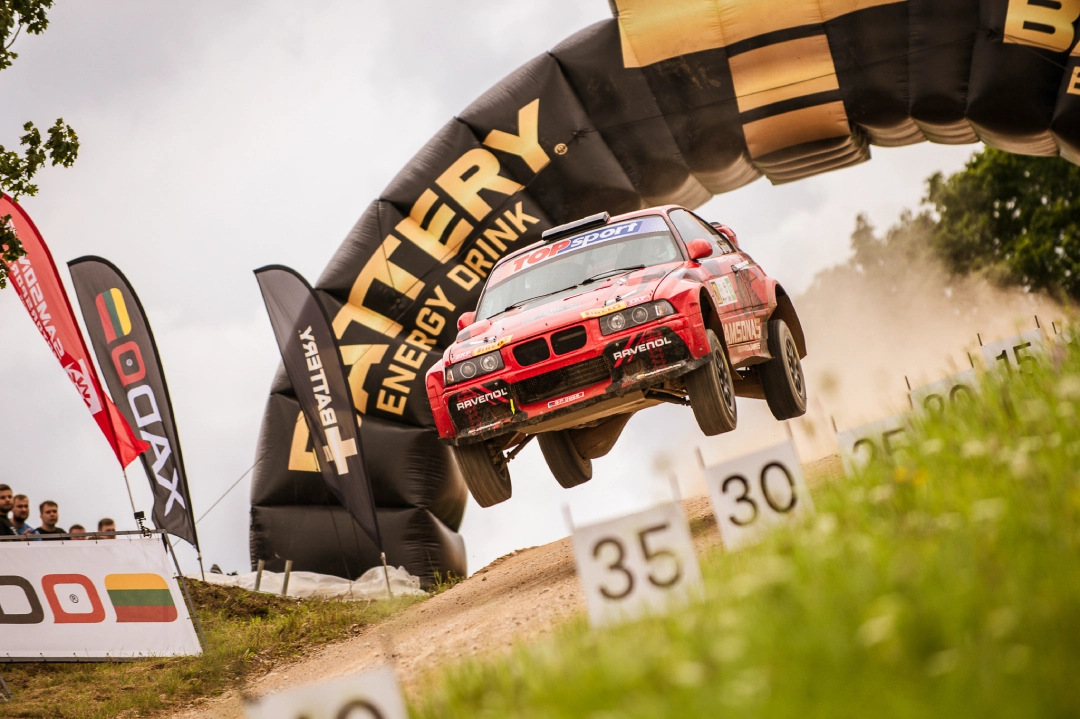 Samsonas Motorsport doing jumps on track